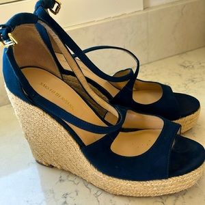 Navy Wedge Sandal